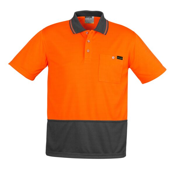 Mens Hi Vis Comfort Back Short Sleeve Polo Thumbnail
