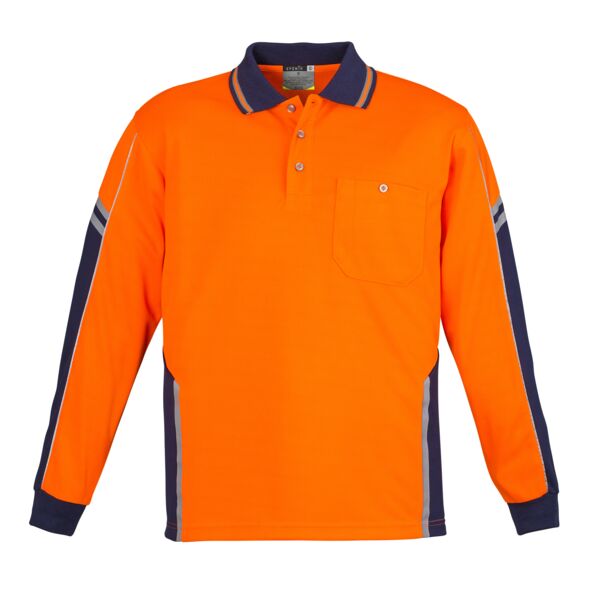 Mens Hi Vis Squad Long Sleeve Polo Thumbnail