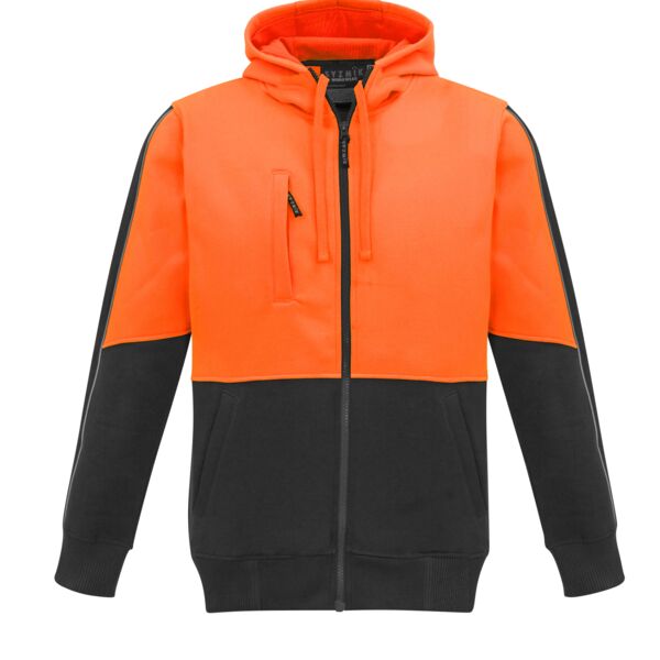 Unisex Hi Vis Full Zip Hoodie Thumbnail